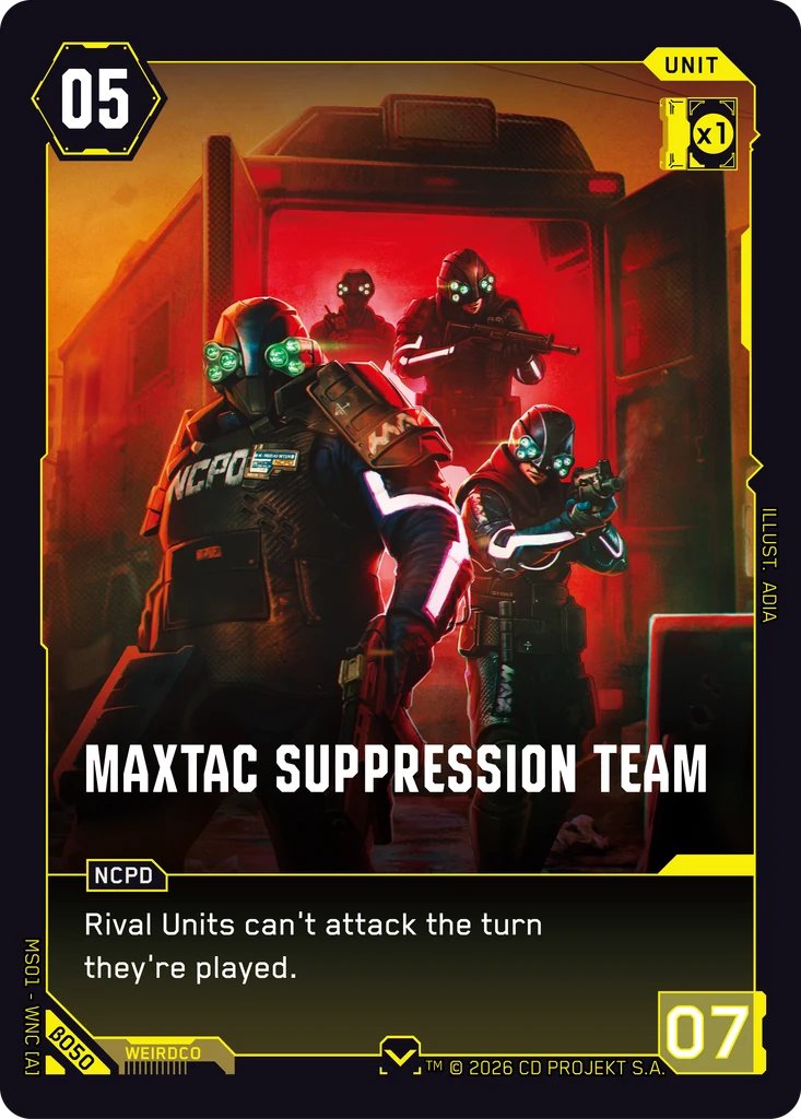 MaxTac Suppression Team, Welcome to Night City - Beta · B050