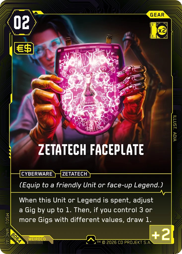 Zetatech Faceplate, Welcome to Night City - Beta · B064