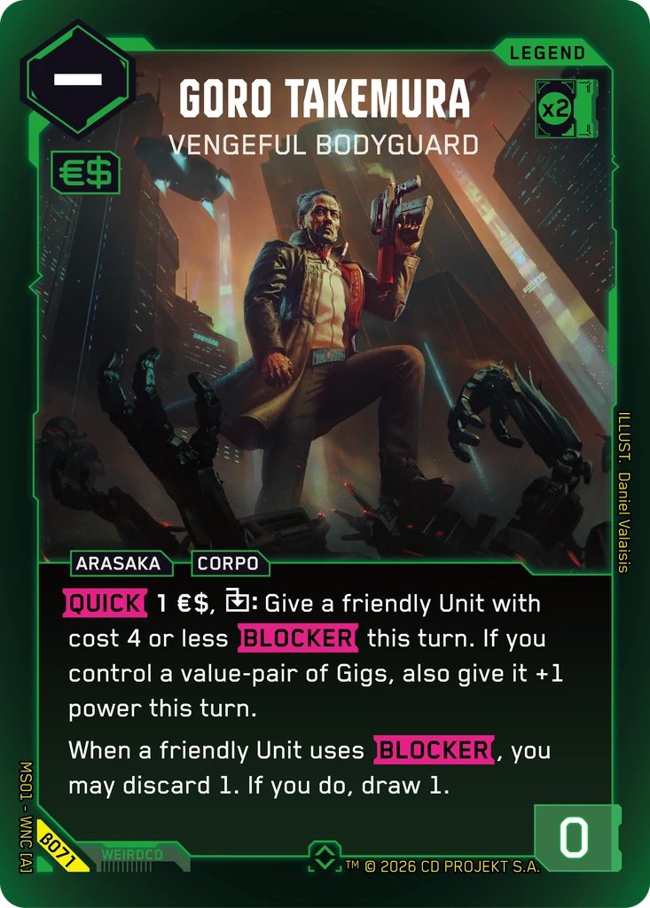 Goro Takemura - Vengeful Bodyguard, Welcome to Night City - Beta · B071