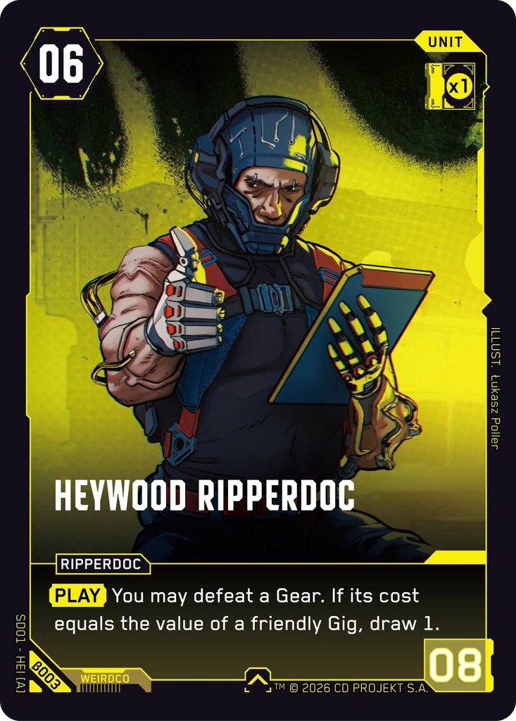 Heywood Ripperdoc, The Heist - Beta Starter Deck · B003