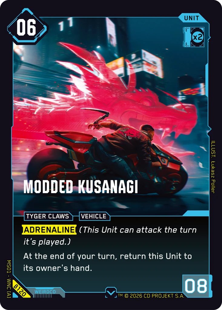 Modded Kusanagi, Welcome to Night City - Beta · B120