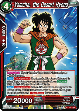 Yamcha, the Desert Hyena, Rise of the Unison Warrior Pre-Release Cards · BT10-009