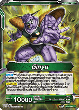 Ginyu // Ginyu, New Leader of the Force, Rise of the Unison Warrior · BT10-061