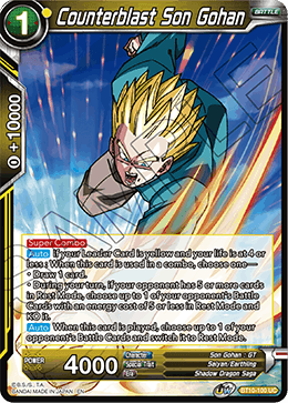 Counterblast Son Gohan, Rise of the Unison Warrior Pre-Release Cards · BT10-100