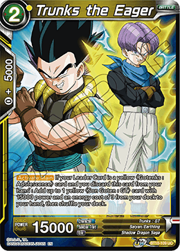 Trunks the Eager, Rise of the Unison Warrior Pre-Release Cards · BT10-109