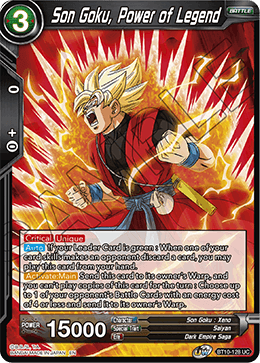 Son Goku, Power of Legend, Rise of the Unison Warrior Pre-Release Cards · BT10-128