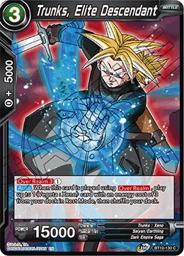 Trunks, Elite Descendant, Rise of the Unison Warrior · BT10-130