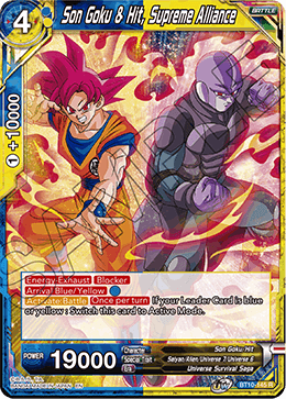 Son Goku & Hit, Supreme Alliance, Rise of the Unison Warrior Pre-Release Cards · BT10-145
