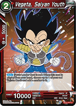 Vegeta, Saiyan Youth, Vermilion Bloodline (2nd Edition) · BT11-011