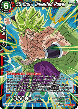 SS Broly, Unlimited Power, Vermilion Bloodline (2nd Edition) · BT11-014