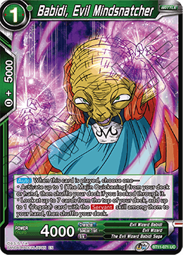 Babidi, Evil Mindsnatcher, Vermilion Bloodline (2nd Edition) · BT11-071