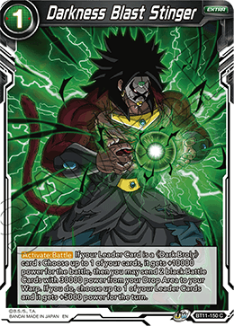Darkness Blast Stinger, Vermilion Bloodline Pre-Release Cards · BT11-150