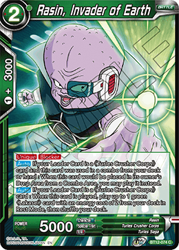 Rasin, Invader of Earth, Vicious Rejuvenation Pre-Release Cards · BT12-074