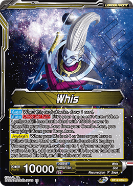 Whis // Whis, Godly Mentor, Vicious Rejuvenation Pre-Release Cards · BT12-085