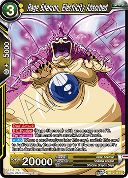 Rage Shenron, Electricity Absorbed, Vicious Rejuvenation Pre-Release Cards · BT12-111