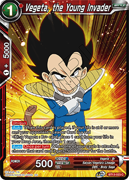 Vegeta, the Young Invader, Supreme Rivalry · BT13-023
