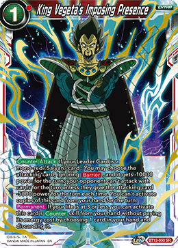 King Vegeta's Imposing Presence, Supreme Rivalry · BT13-030