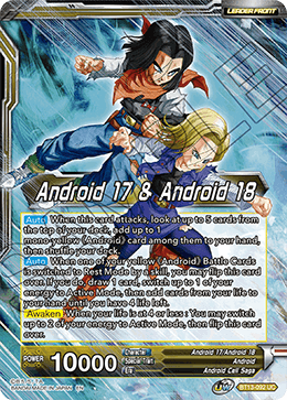 Android 17 & Android 18 // Android 17 & Android 18, Harbingers of Calamity, Supreme Rivalry Pre-Release Cards · BT13-092