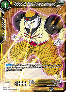 Android 19, Bionic Punisher Unleashed, Supreme Rivalry Pre-Release Cards · BT13-114