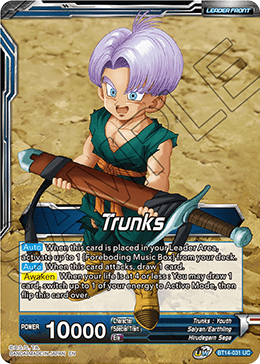 Trunks // Trunks, the Hero's Successor, Cross Spirits Pre-Release Cards · BT14-031