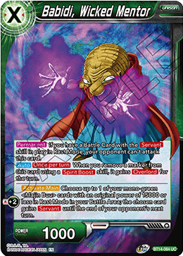 Babidi, Wicked Mentor, Cross Spirits Pre-Release Cards · BT14-064