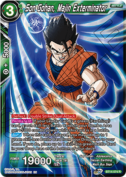 Son Gohan, Majin Exterminator, Cross Spirits Pre-Release Cards · BT14-074