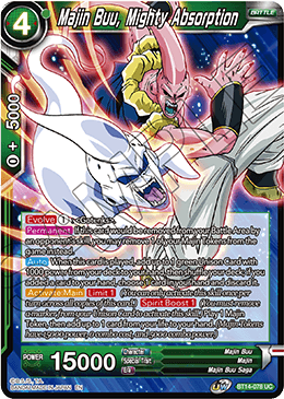 Majin Buu, Mighty Absorption, Cross Spirits Pre-Release Cards · BT14-078