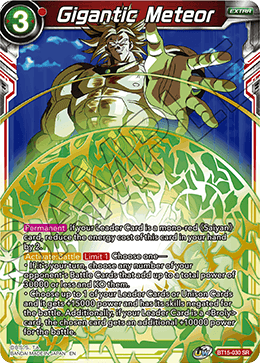 Gigantic Meteor, Saiyan Showdown · BT15-030