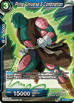 Pirina, Universe 6 Combination, Saiyan Showdown · BT15-056