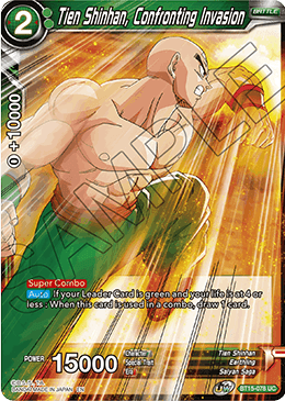 Tien Shinhan, Confronting Invasion, Saiyan Showdown Pre-Release Cards · BT15-078
