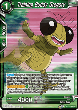 Training Buddy Gregory, Saiyan Showdown Pre-Release Cards · BT15-083