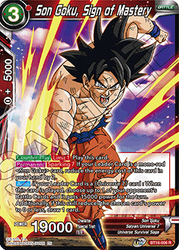 Son Goku, Sign of Mastery, Realm of the Gods · BT16-006