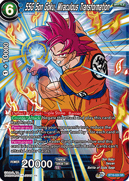 SSG Son Goku, Miraculous Transformation, Realm of the Gods · BT16-024