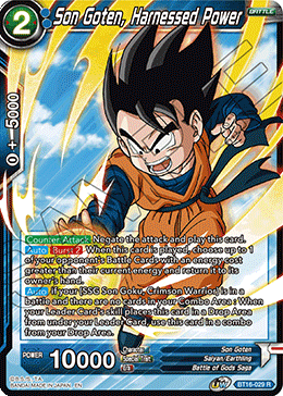 Son Goten, Harnessed Power, Realm of the Gods Pre-Release Cards · BT16-029