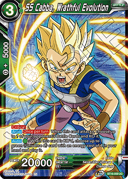 SS Cabba, Wrathful Evolution, Realm of the Gods Pre-Release Cards · BT16-059