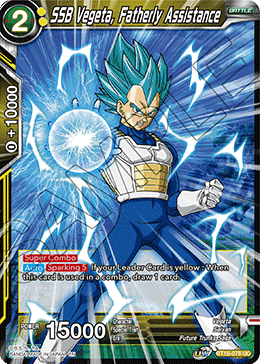 SSB Vegeta, Fatherly Assistance, Realm of the Gods Pre-Release Cards · BT16-078