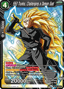 SS3 Trunks, Challenging a Demon God, Realm of the Gods Pre-Release Cards · BT16-108