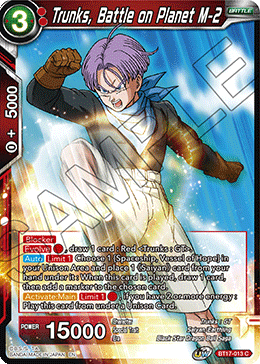 Trunks, Battle on Planet M-2, Ultimate Squad · BT17-013