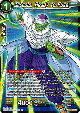 Piccolo, Ready to Fuse, Ultimate Squad Pre-Release Cards · BT17-091