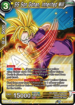 SS Son Gohan, Inherited Will, Ultimate Squad Pre-Release Cards · BT17-096