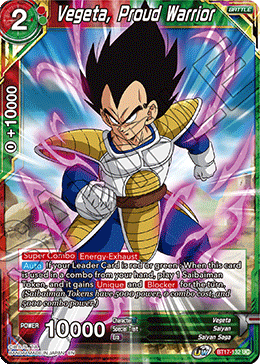 Vegeta, Proud Warrior, Ultimate Squad Pre-Release Cards · BT17-132