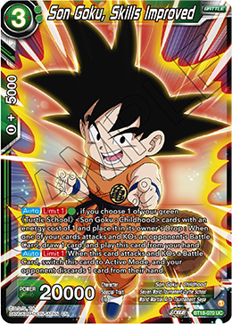 Son Goku, Skills Improved, Dawn of the Z-Legends Pre-Release Cards · BT18-070