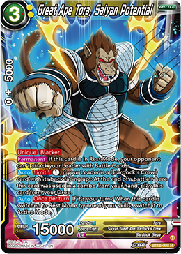 Great Ape Tora, Saiyan Potential, Dawn of the Z-Legends Pre-Release Cards · BT18-098