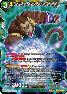 Great Ape Borgos, Saiyan Potential, Dawn of the Z-Legends Pre-Release Cards · BT18-104