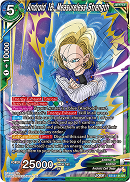 Android 18, Measureless Strength, Dawn of the Z-Legends · BT18-144
