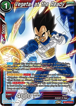 Vegeta, at the Ready, Fighter's Ambition · BT19-014