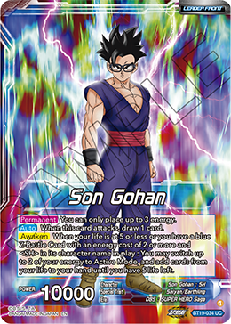 Son Gohan // Son Gohan, Former Glory Regained, Expansion Deck Box Set 24: Premium 7th Anniversary Box 2024 · BT19-034