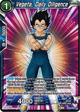 Vegeta, Daily Diligence, Fighter's Ambition · BT19-057