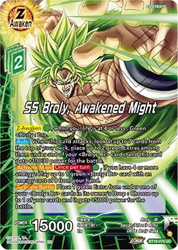 SS Broly, Awakened Might, Fighter's Ambition · BT19-070