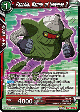 Panchia, Warrior of Universe 3, Power Absorbed · BT20-017